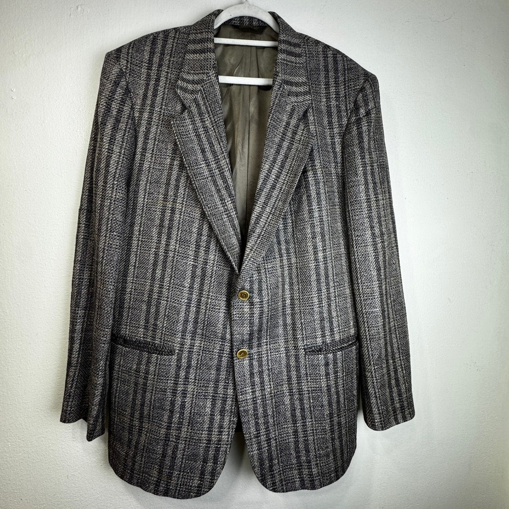 Vintage Yves Saint Laurent Menswear Tweed Blazer Sport Coat YSL Librariancore